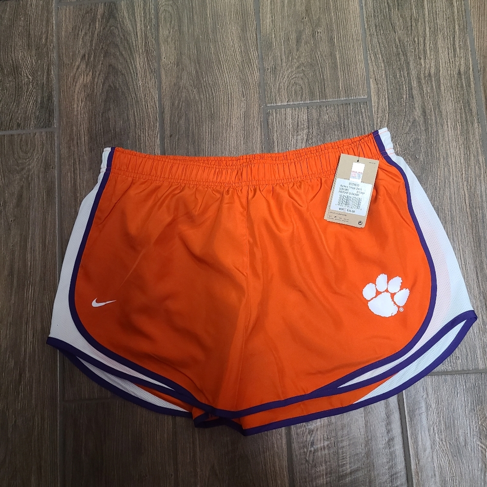 Orange Athletic Shorts with Logo